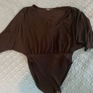 Black, Forever 21 Bodysuit with Flowy sleeves